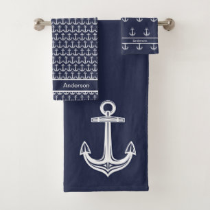 Conjunto De Toalhas Azul Marinho do Oceano Ancoradouro Marítimo Person