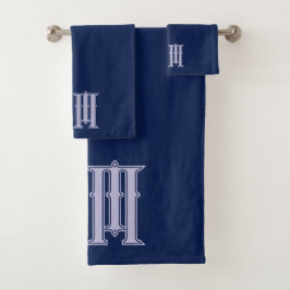 Conjunto De Toalhas Azul marinho personalizado