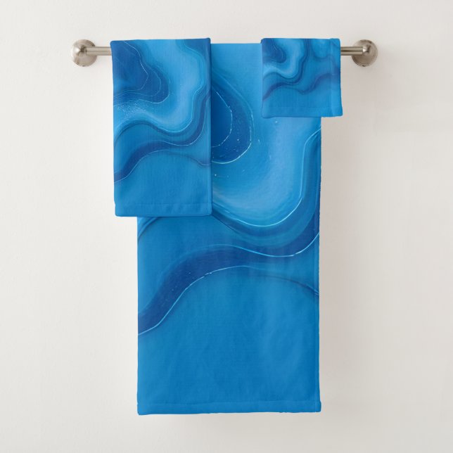 Conjunto De Toalhas Azul-moonstone (Insitu)