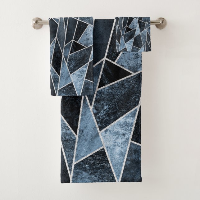 Conjunto De Toalhas Azul Quebrado (Insitu)
