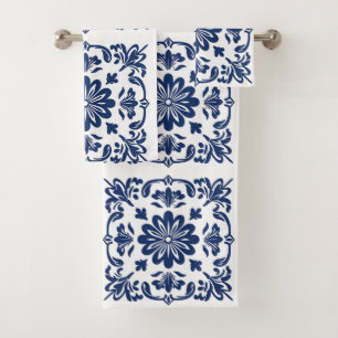 Conjunto De Toalhas Azulejo de cerâmica popular étnica no estilo de ta