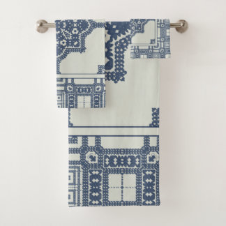 Conjunto De Toalhas Azulejo marroquino azul