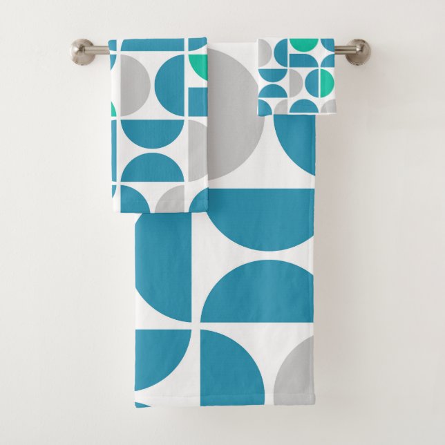 Conjunto De Toalhas Azulejos Aquáticos de meio século (Insitu)