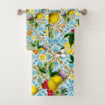 Azulejos Azuis Floral Mediterrâneo