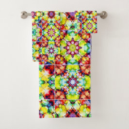 Conjunto De Toalhas Azulejos do Mediterrâneo, Azulejos de Tinta Álcool