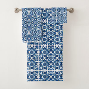 Conjunto De Toalhas Azulejos do Mediterrâneo, Portugal, Azulejo, Majol