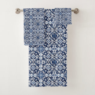 Conjunto De Toalhas Azulejos do Mediterrâneo, Portugal, Azulejo, Majol