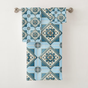 Conjunto De Toalhas Azulejos do Mediterrâneo, Portugal, Azulejo, Majol