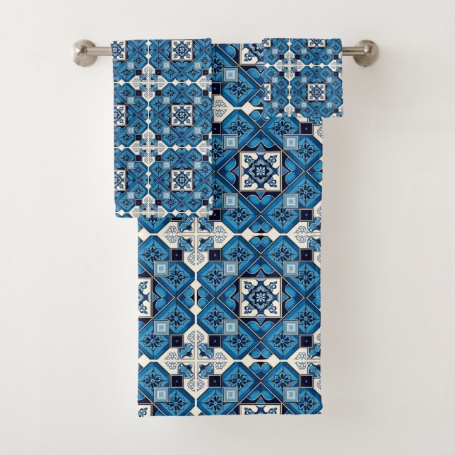 Conjunto De Toalhas Azulejos do Mediterrâneo, Portugal, Azulejo, Majol (Insitu)