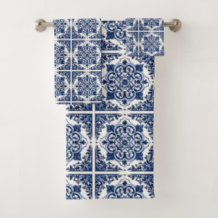 Conjunto De Toalhas Azulejos do Mediterrâneo, Portugal, Azulejo, Majol