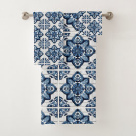 Conjunto De Toalhas Azulejos do Mediterrâneo, Portugal, Azulejo, Majol