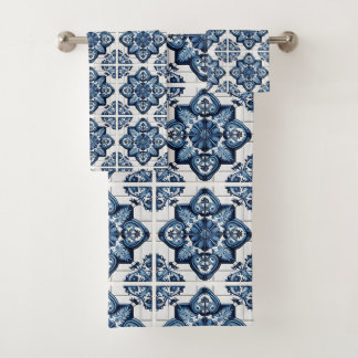 Conjunto De Toalhas Azulejos do Mediterrâneo, Portugal, Azulejo, Majol