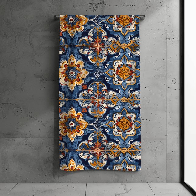 Conjunto De Toalhas Azulejos mexicanos tradicionais vibrantes de Talav (Criador carregado)