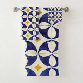 Conjunto De Toalhas Azulejos Portugueses - Azulejo Pattern Design