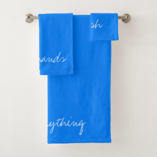 Conjunto De Toalhas Azure azul personalizado
