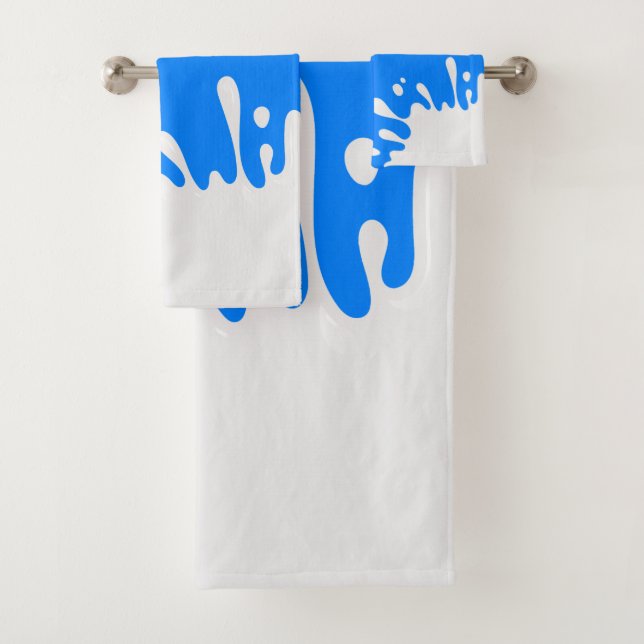 Conjunto De Toalhas Azure Blue Paint Splash (Insitu)
