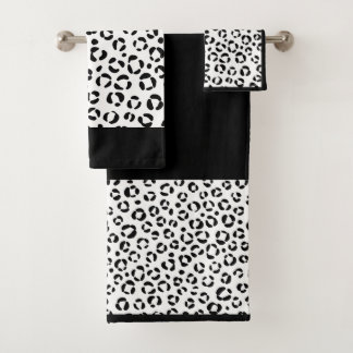 Conjunto De Toalhas B&W Impressão Animal Sherpa Blanket