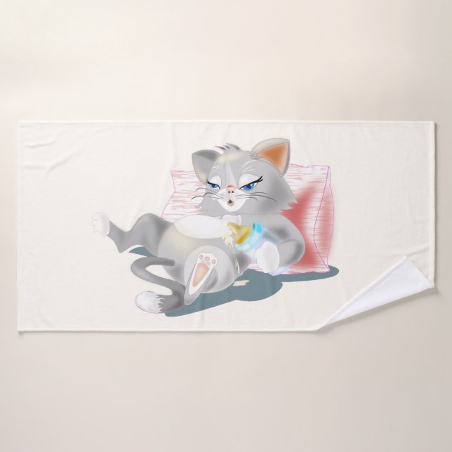 Conjunto De Toalhas Babay Kitten Bath Totoset - Cores Personalizadas (Toalha de Banho)