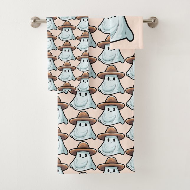 Conjunto De Toalhas Baby Boo Cowboy Ghost Halloween Collection (Insitu)