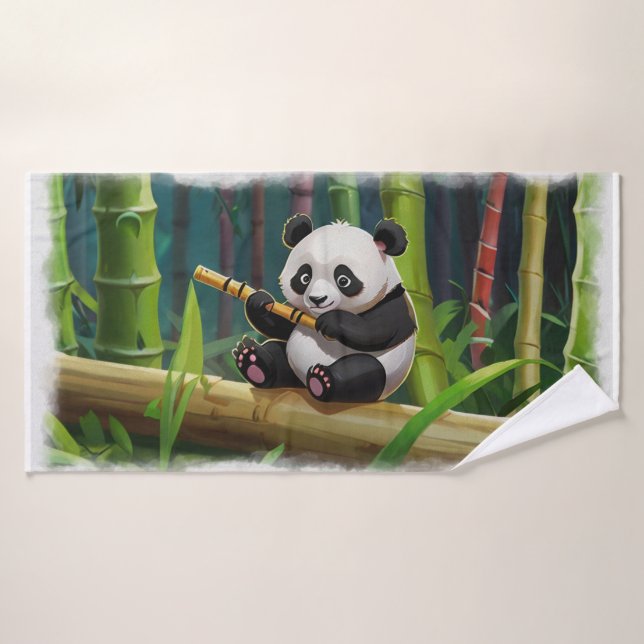 Conjunto De Toalhas Baby Panda Bear Art for Kids (Toalha de Banho)