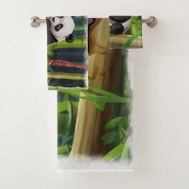 Conjunto De Toalhas Baby Panda Bear Art for Kids