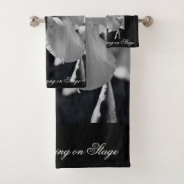 Conjunto De Toalhas Balé dançando em Palco a preto e branco