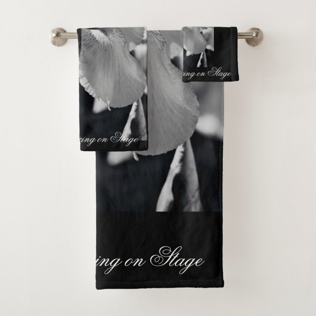 Conjunto De Toalhas Balé dançando em Palco a preto e branco (Insitu)