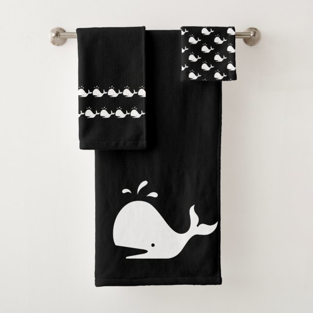 Conjunto De Toalhas Baleia de desenho animado (Insitu)