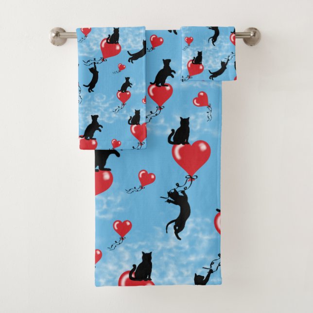 Conjunto De Toalhas Balões vermelhos voadores (Insitu)