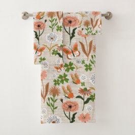Conjunto De Toalhas Bamboo Floral Daisy Shamrocks Farmhouse