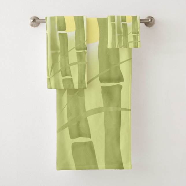 Conjunto De Toalhas Bambu verde (Insitu)