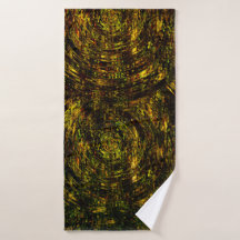 bandas abstrato curvas em verde ouro e mais escuro