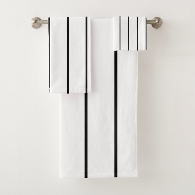 Conjunto De Toalhas Bandas brancas e pretas (Insitu)