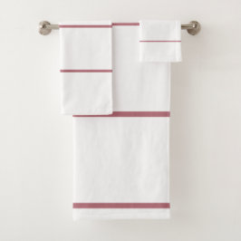 Conjunto De Toalhas Bandas brancas geométricas Douradas rosa