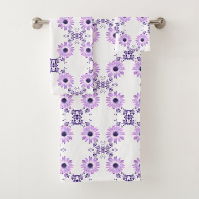 Conjunto De Toalhas Bandas de Banheiro Floral (Insitu)