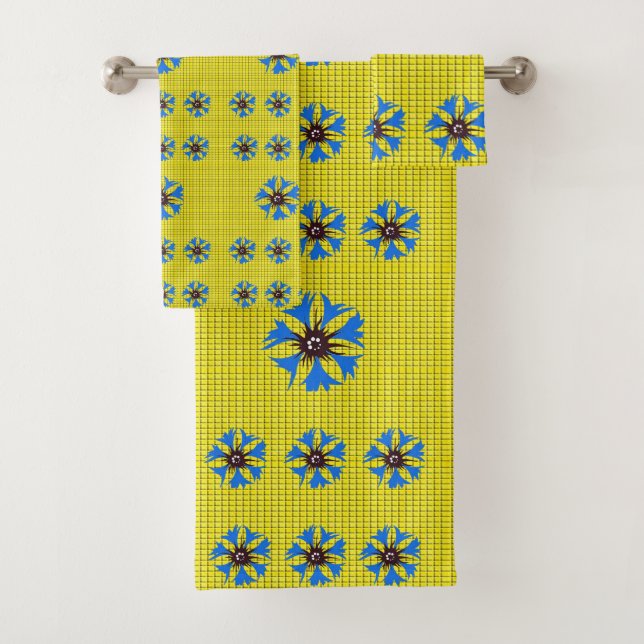 Conjunto De Toalhas Bandas de Banheiro Floral (Insitu)