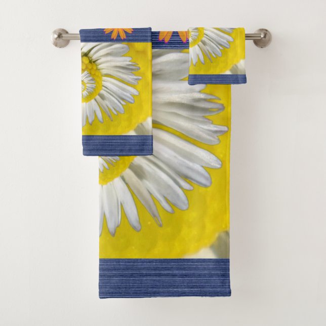 Conjunto De Toalhas Bandas de Banheiro Floral (Insitu)