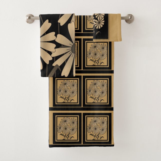 Conjunto De Toalhas Bandas de Banheiro Floral (Insitu)