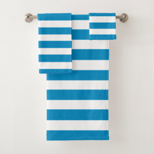 Conjunto De Toalhas Bandas de Cadeira Azul e Branca