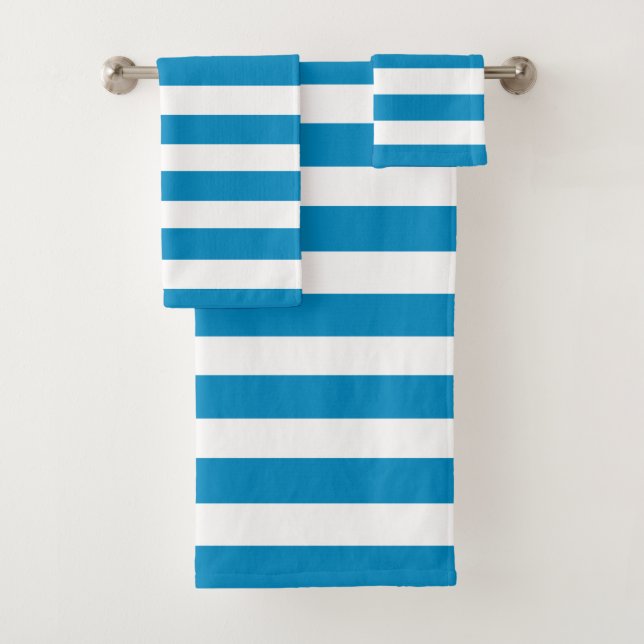 Conjunto De Toalhas Bandas de Cadeira Azul e Branca (Insitu)