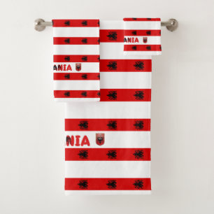 Conjunto De Toalhas Bandeira albanesa