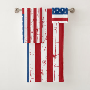 Conjunto De Toalhas Bandeira Americana Patriótica