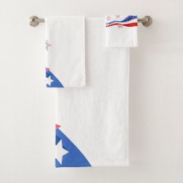 Conjunto De Toalhas Bandeira americana vermelha branca e azul