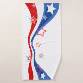 Conjunto De Toalhas Bandeira americana vermelha branca e azul