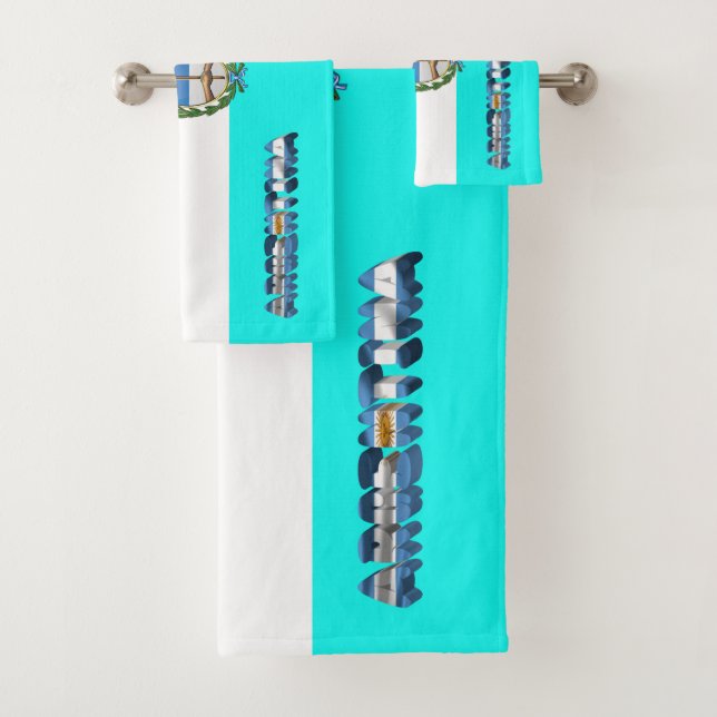 Conjunto De Toalhas Bandeira argentina (Insitu)