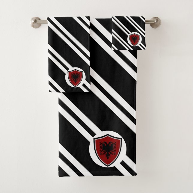 Conjunto De Toalhas Bandeira blindada albanesa (Insitu)