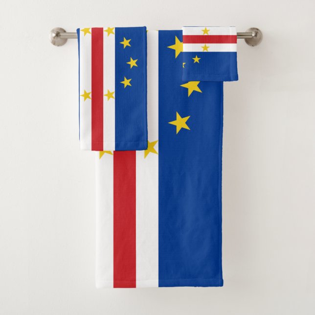 Conjunto De Toalhas Bandeira Cabo Verde (Insitu)