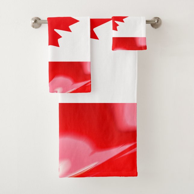 Conjunto De Toalhas Bandeira canadense (Insitu)