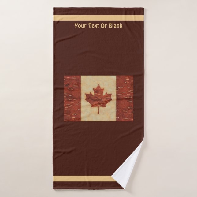 Conjunto De Toalhas Bandeira Canadiana No Latido De Nascimento Interio (Toalha de Banho)