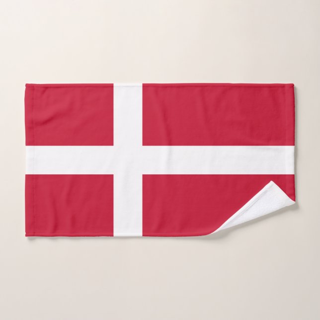 Conjunto De Toalhas Bandeira da Dinamarca (Toalha de mão)